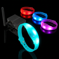 Pulsera LED con Logotipo Personalizado, Controlada por DMX, Programable, RGB Intermitente, Silicona Ecológica, Alcance de 300m, Decoración para Conciertos y Estadios