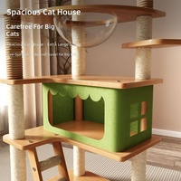 Rumah Kucing Multifungsi Bertingkat dari Papan Densitas, Model Kapsul Luar Angkasa, Cocok untuk Semua Musim, untuk Kucing Indoor (Grosir)
