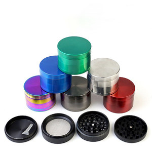 Triturador de Hierbas Metálico Manual Premium con Logotipo Personalizado al por Mayor, 40mm 50mm 55mm 63mm, 4 Capas, de Zinc - Product Image 1