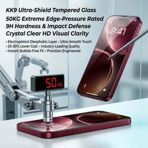 Protection d'écran en verre trempé KK9 sur mesure de qualité supérieure pour iPhone 18 Pro Max, film anti-rayures 2.5D, couverture intégrale sans bord blanc - Product Image 4