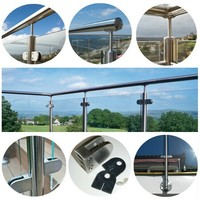 Designs de balustrades de balcon en verre carré Daiya pour escalier avec poteaux en verre