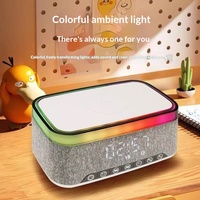 Mgitec Nouveau haut-parleur intelligent de bureau A911, horloge numérique, chargeur sans fil avec son surround 360° pour haut-parleur sans fil V5.3