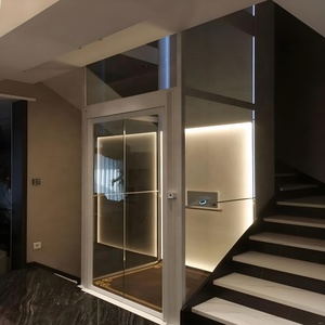 <span class=keywords><strong>Ascensore</strong></span> a Trazione con Vetro Trasparente, Azionamento AC, Pavimento in PVC, per Uso Residenziale e Commerciale, Capacità 400kg, Design Moderno - Product Image 5