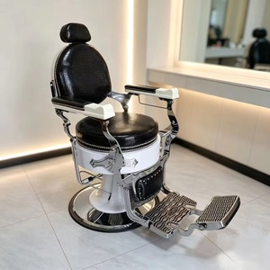 Sillón <span class=keywords><strong>de</strong></span> Barbería Vintage Hidráulico Reclinable, Silla <span class=keywords><strong>de</strong></span> Peluquería <span class=keywords><strong>de</strong></span> Lujo, Silla <span class=keywords><strong>de</strong></span> Estilismo Resistente para Barbería y Salón <span class=keywords><strong>de</strong></span> Belleza - Product Image 4