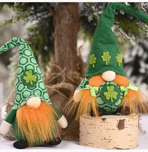 Muñeco de Peluche Gnomo del Día de San Patricio, Decoración para Festival Irlandés, Elfo de Pie con Hoja Verde, 26x9cm, Adorno para el Hogar y Fiestas, Venta al por Mayor - Product Image 5