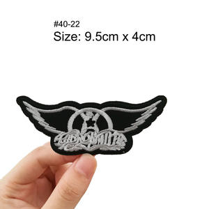 Écusson en tissu polyester brodé à la machine japonaise ELVIS AEROSMITH pour veste matelassée et chemise en jean - Product Image 4