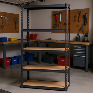 Étagères de garage réglables à 5 niveaux DB Wholesale, capacité de 2000 lb, étagère de rangement en métal pour l'organisation de l'espace de bureau - Product Image 2