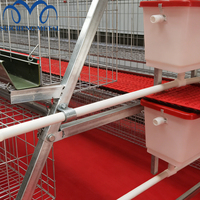 Cages à poulets métalliques soudées pour élevage avicole, poulailler à batterie à 4 niveaux pour poules pondeuses, poussins et élevage, galvanisé