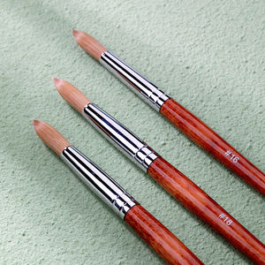 专业供应商指甲刷德国软圆头红木手柄定制100% 纯水晶科林斯基亚克力指甲刷 - Product Image 6