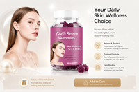Gummies de beauté pour jeunes OEM, 60 pièces, formule naturelle douce, stimule l'immunité, favorise la croissance des cheveux, hydrate la peau, complément alimentaire pour adultes, fabrication en usine