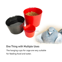 Mangeoire Suspendue en Plastique YYC pour Cage, Tasse d'Alimentation pour Animaux, Lapin, Oiseau, Poulet, Abreuvoir Volaille, Mangeoire à Pigeons