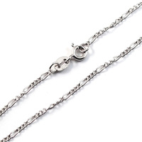 Chaîne Figaro en argent Sterling 925 blanc plaqué or collier belle-mère coréenne modèle de Couple à la mode vente directe d'usine