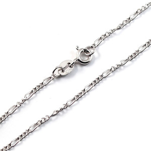 Chaîne Figaro en argent Sterling 925 blanc plaqué or collier <span class=keywords><strong>belle</strong></span>-mère coréenne modè<span class=keywords><strong>le</strong></span> de <span class=keywords><strong>Couple</strong></span> à <span class=keywords><strong>la</strong></span> mode vente directe d'usine - Product Image 2