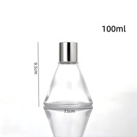 Diffuseur à roseaux en verre blanc brillant, bouteille d'aromathérapie, évaporateur d'huiles essentielles, désodorisant de voiture, vase décoratif transparent pour la maison