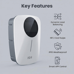 Station de <span class=keywords><strong>recharge</strong></span> pour <span class=keywords><strong>voiture</strong></span>, chargeur EV 22 kW, OCPP, montage mural, charge rapide AC, 7 kW-22 kW, 3 phases, type 2, chargeur EV mural AC, 32A, IP65 - Product Image 3