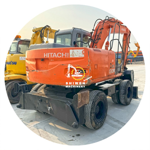 Excavadora de ruedas usada Hitachi ZX130W Calidad superior Buen estado Precio más barato Excavadora usada original japonesa ZX 130W a la venta - Product Image 1