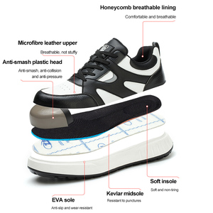 <span class=keywords><strong>Scarpe</strong></span> <span class=keywords><strong>Antinfortunistiche</strong></span> Classiche Traspiranti per Viaggi e Tempo Libero, Calzature da Lavoro Antiurto e Antiperforazione con Punta in Acciaio per Uomo e <span class=keywords><strong>Donna</strong></span> - Product Image 2