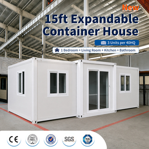<span class=keywords><strong>Casa</strong></span> Contenedor Prefabricada Expandible de 15 Pies, Resistente, para Venta al Por Mayor, con Cocina, <span class=keywords><strong>Casa</strong></span> Pequeña de Lujo, Modular, para Uso en Oficinas - Product Image 1