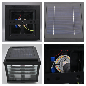 חיצוני הוביל סולארי אור אלומניום אור צבעוני שחור IP65 עמיד למים 5 וואט לחצר וילה מלון שערים ראשי - Product Image 4