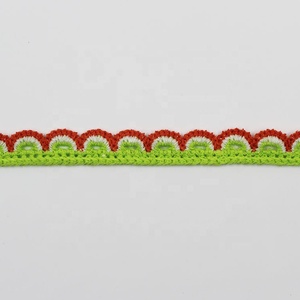 16mm verde marino blanco rojo marrón púrpura hermoso <span class=keywords><strong>bordado</strong></span> ganchillo borde de encaje para prendas, manualidades y textiles para el hogar - Product Image 3