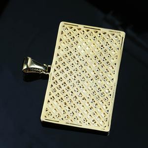 Liontin Kartu Kredit Desain Baru HIP HOP Grosir Perhiasan Kuningan Hip Hop Liontin Bertabur Zirkon Perhiasan Emas Dubai - Product Image 6