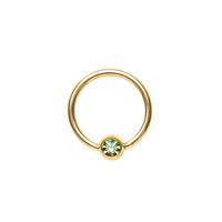 Cincin tindik hidung, perhiasan berlapis emas padat, cincin manik tawanan baja bedah BCR cincin hidung unik