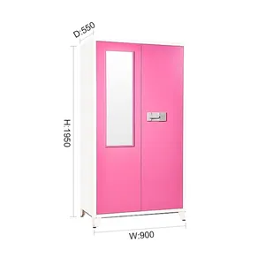 Lemari perabot rumah Pink desain baru lemari pakaian perabotan kamar tidur lemari kabinet