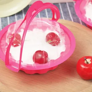 OEM工厂定制设计粉色塑料小蛋糕包装带手柄冰淇淋特殊设计泡罩包装