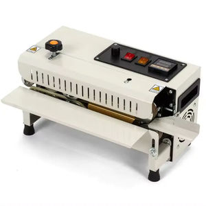 <span class=keywords><strong>Machine</strong></span> de scellage horizontale à <span class=keywords><strong>bande</strong></span> continue automatique ZEQUAN 400 mm pour emballages de sacs en plastique, scelleuse à impulsion - Product Image 5