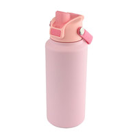 Gobelet isotherme double paroi en acier inoxydable 24 oz pour enfants avec couvercle à paille en silicone, anti-fuite, sans BPA, personnalisable avec logo