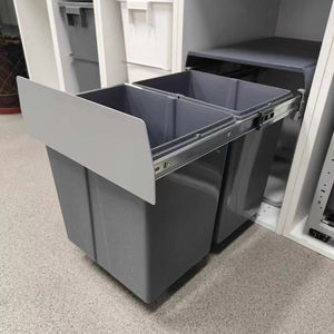 Armoire de cuisine <span class=keywords><strong>double</strong></span> <span class=keywords><strong>poubelle</strong></span> 18L * 2 fermeture douce <span class=keywords><strong>poubelle</strong></span> <span class=keywords><strong>coulissante</strong></span> <span class=keywords><strong>poubelle</strong></span> intégrée - Product Image 1