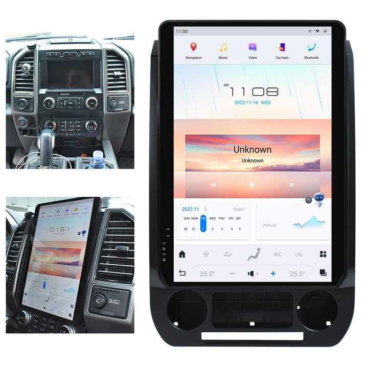 Carplay Screen Car Radio for Ford Raptor F150 2015-2022 F250 F350 F450 ...