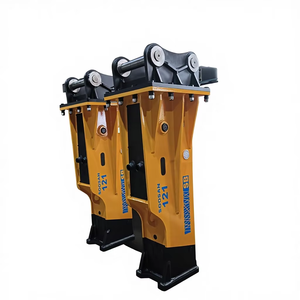 Brise-roche hydraulique SOOSAN SB121, type silencieux, accessoire pour excavatrice, marteau de démolition de roche avec burin de 155 mm et boîte à outils. - Product Image 1