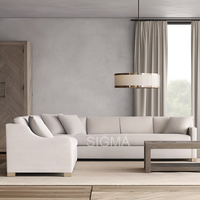 Ensemble de canapé et fauteuil en tissu pour salon, design moderne à profil bas, rembourrage doux, meubles de maison, certifié CE