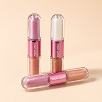 Fard à paupières liquide végétalien longue tenue scintillant waterproof pour carnations claires couleur unique OEM couleur tendance