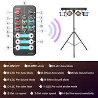 U`King - Juego de Luces Par RGBW 4 en 1 de 60 W para Escenarios, Discotecas, Fiestas y Eventos, con Trípode, Equipo de Iluminación