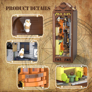 Kit de blocs de construction 3D en plastique pour maison de poupée, étagère éclairée pour la décoration de la maison, 1386 pièces - Product Image 2