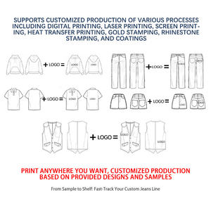 بنطلون جينز مغسول للوزن الثقيل-بناء ثلاثي الأبعاد متعدد الجيوب-خصر برباط وغرزات متعثرة - Product Image 4