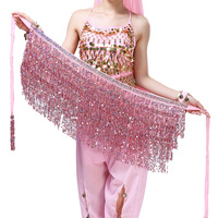 Jupe de danse Sexy pour femmes, écharpe de danse du ventre, ceinture de danse, Costume de spectacle, paillettes, glands