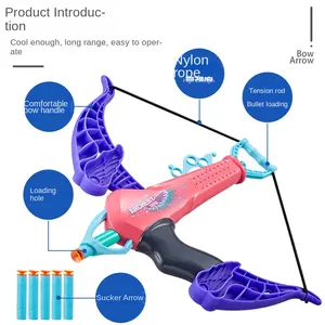 Bogen-und Pfeil pistole Typ Set für Kinder 5 Schaum pfeile mit Saugnapf Ziel übung Schieß spiel Bogens chießen Set Indoor Outdoor Spielzeug