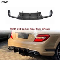 Diffuseur arrière en fibre de carbone W204 pour Mercedes Benz Classe C W204 C63 AMG 2012-2014 Kit carrosserie Diffuseur de pare-chocs arrière