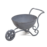 Pots à plantes vintage en fer, jardinières en métal style chariot américain, pour plantes d'intérieur et d'extérieur, jardinière brouette pour la maison et le jardin