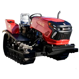 mini crawler tractor price Multifunctional paddy field farming machine