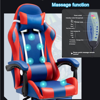 Chaise de jeu ergonomique inclinable en cuir pour PC, prix usine 2025, avec repose-pieds, éclairage RGB et massage