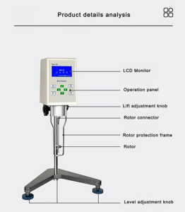 Viskosimeter Ndj-8S Cannon Fenske Brookfield Viskosimeter RVT Ubbelohden Hochtemperatur-Vibrations-Glas-Digitalviskosimeter Preis - Product Image 6