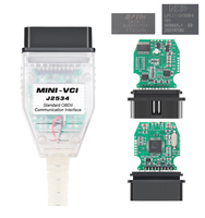 Câble de diagnostic Mini VCI FT232 J2534 V18.00.008, scanner automobile OBD2 compatible avec Toyota Lexus TIS Techstream