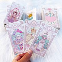 Vente en gros de cartes de tarot personnalisées, 78 cartes, couleurs pastel, jeu de tarot moderne, guidance spirituelle mystique, cartes de divination, papier, portable, OEM, ODM