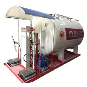 5 ton mobil LPG dolum istasyonu 10,000 litre LPG benzin istasyonu dolum tesisi lpg kızak tankı dağıtıcı ile