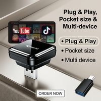 Kit adaptateur CarPlay sans fil 4-en-1 tendance 2026 pour mise à niveau multimédia universelle de voiture