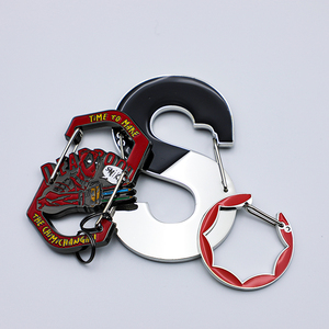 Mousqueton en aluminium chromé double extrémité, robuste, personnalisé, finition émail brillant, avec impression numérique et moulage - Product Image 3